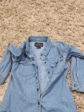 Lucky Brand Soft Blue Denim Button-Up Shirt